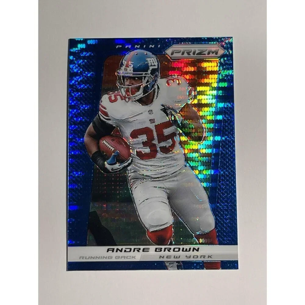2013 Panini Prizm #163 Andre Brown Prizms Blue Pulsar New York Giants